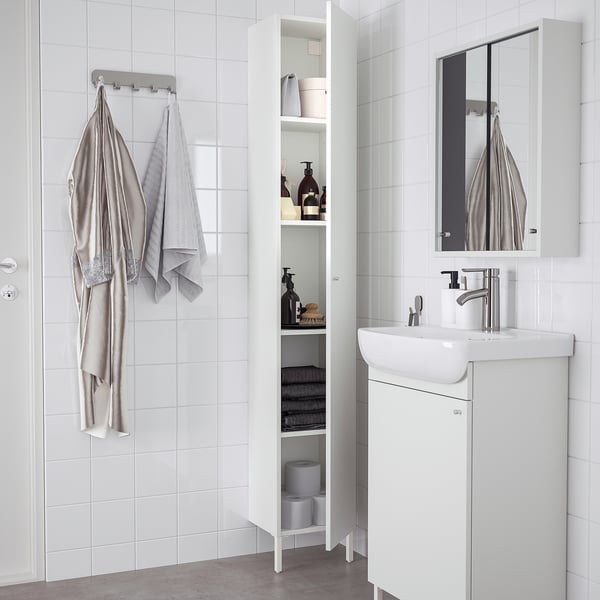 NYSJÖN high cabinet, white, 30x190 cm