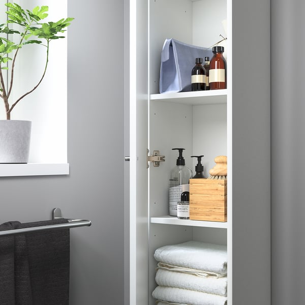 NYSJÖN high cabinet, white, 30x190 cm