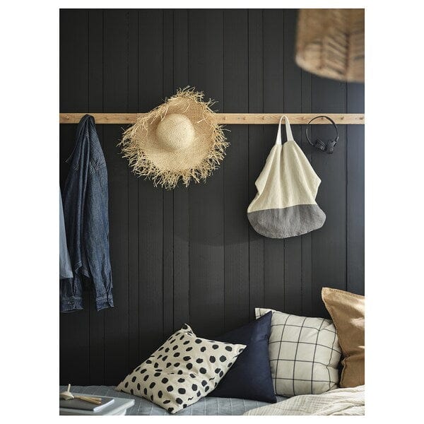 Ikea ODDNY - Cushion cover, off-white/dot pattern black, 50x50 cm