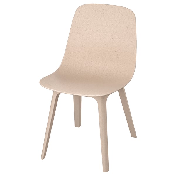 ODGER chair, white/beige, 45x81x51 cm