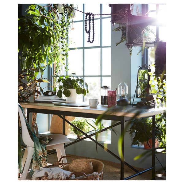 ODGER chair, white/beige, 45x81x51 cm