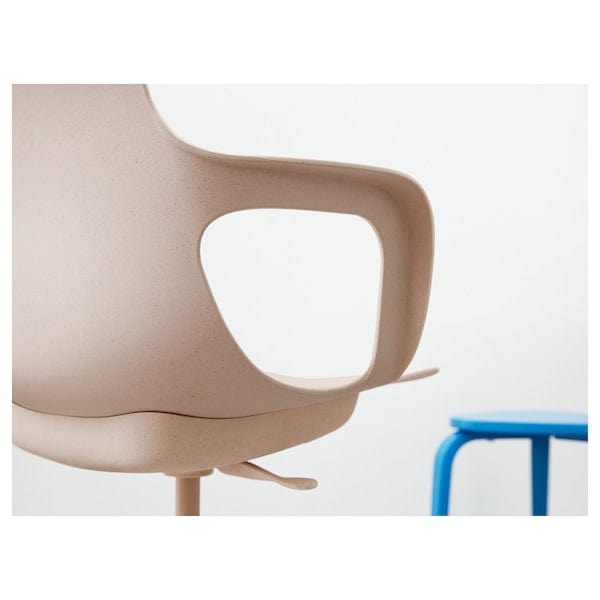 Ikea ODGER - Swivel chair, white/beige