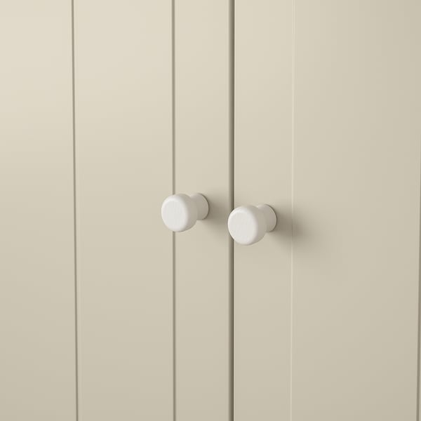 ODLINGSGRÄNS knob, white, 5 mm, 2 pack