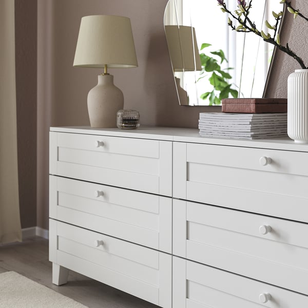 ODLINGSGRÄNS knob, white, 5 mm, 2 pack