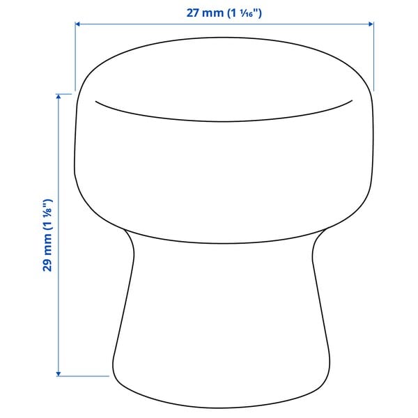 Ikea ODLINGSGRÄNS - Knob, white, 27 mm