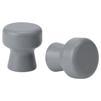 ODLINGSGRÄNS knob, grey, 27 mm, 2 pack