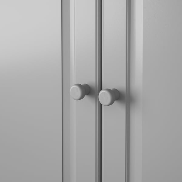 ODLINGSGRÄNS knob, grey, 27 mm, 2 pack