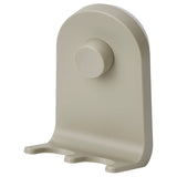ÖBONÄS triple hook with suction cup, grey-beige, 7x11 cm
