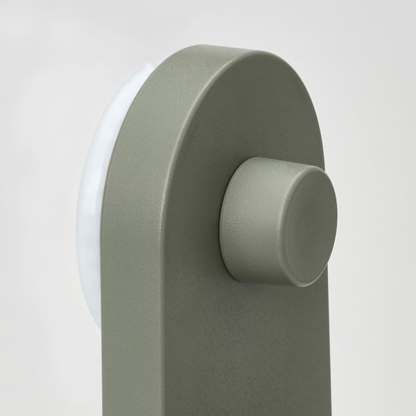 ÖBONÄS triple hook with suction cup, grey-green