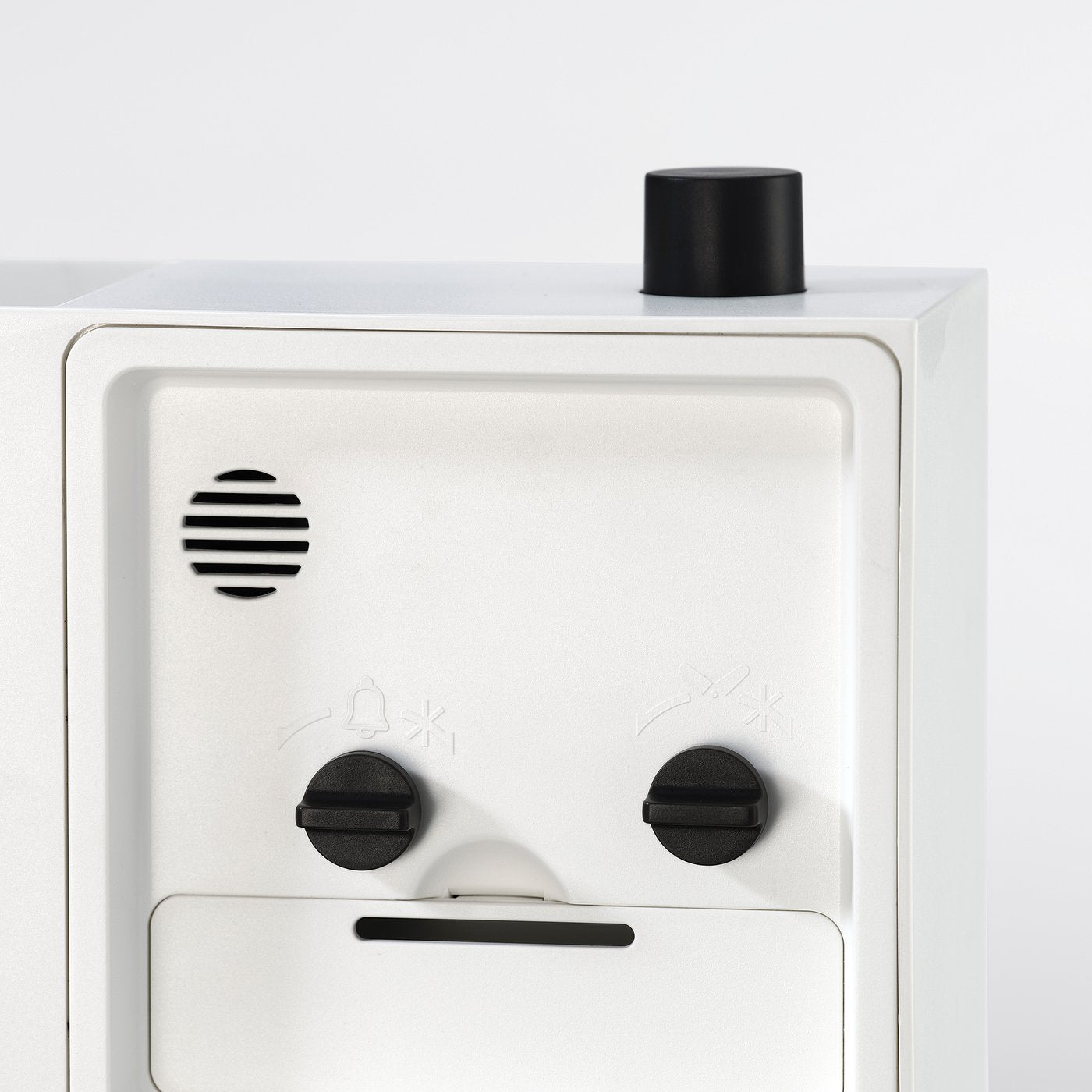 ÖKENMARSVIN alarm clock, white, 11x6x9 cm