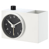 ÖKENMARSVIN alarm clock, white, 11x6x9 cm