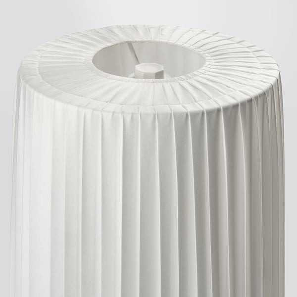 ÖKENSAND floor lamp, beech/white, 35 cm