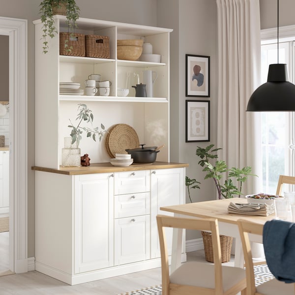 ÖNNERUP kitchenette, off-white, 130x64x219 cm