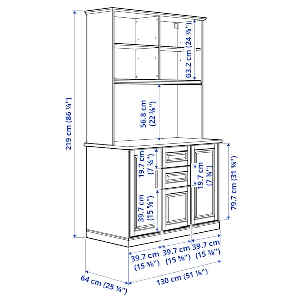 ÖNNERUP - Kitchenette, off-white, 130x64x219 cm