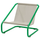 ÖNNESTAD armchair frame, green, 66x63x76 cm