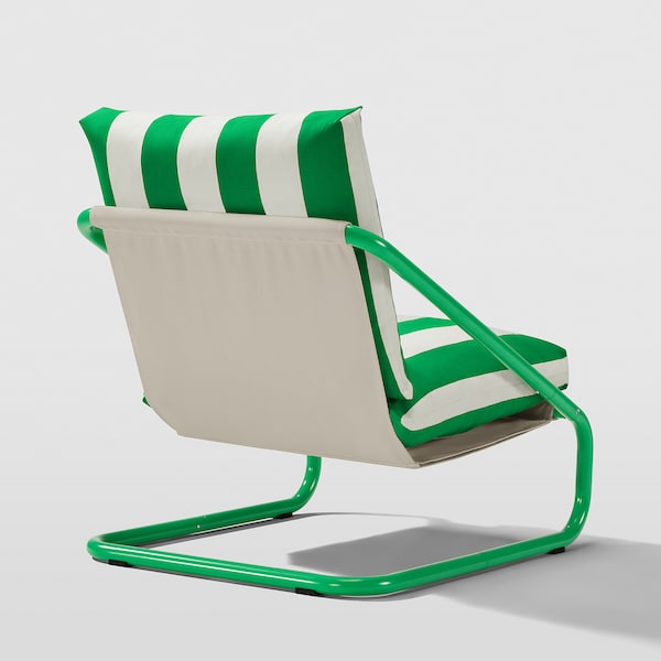 ÖNNESTAD - Armchair, Radbyn white/green