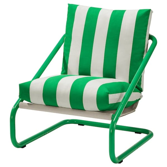 Ikea ÖNNESTAD - Armchair, Radbyn white/green