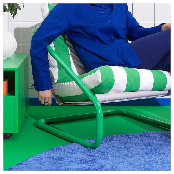 Ikea ÖNNESTAD - Armchair, Radbyn white/green