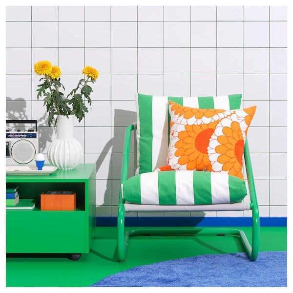 Ikea ÖNNESTAD - Armchair, Radbyn white/green