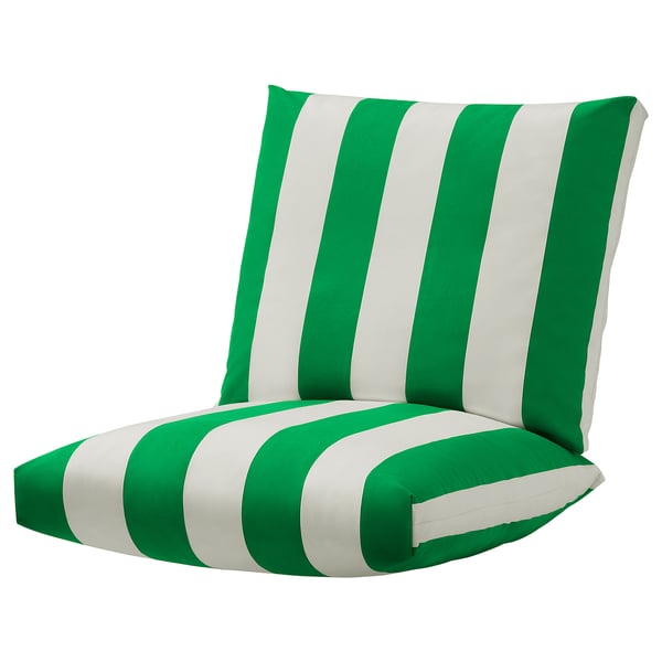 ÖNNESTAD cushion set armchair, green/white/Radbyn, 60x56 cm