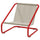 ÖNNESTAD armchair frame, red, 66x63x76 cm
