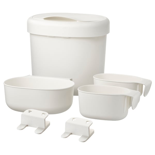 ÖNSKLIG stor baskets changing tbl set of 4, white, 27x26x23 cm