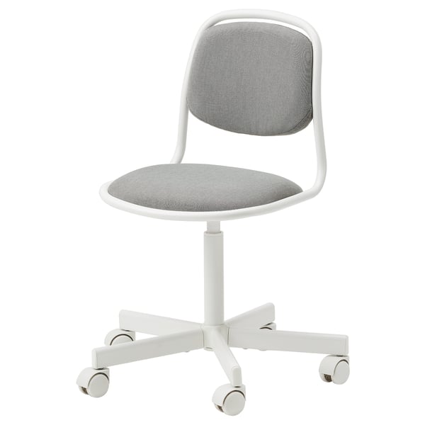 ÖRFJÄLL children's desk chair, white/Vissle light grey, 53 cm