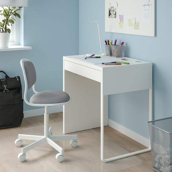 ÖRFJÄLL children's desk chair, white/Vissle light grey, 53 cm