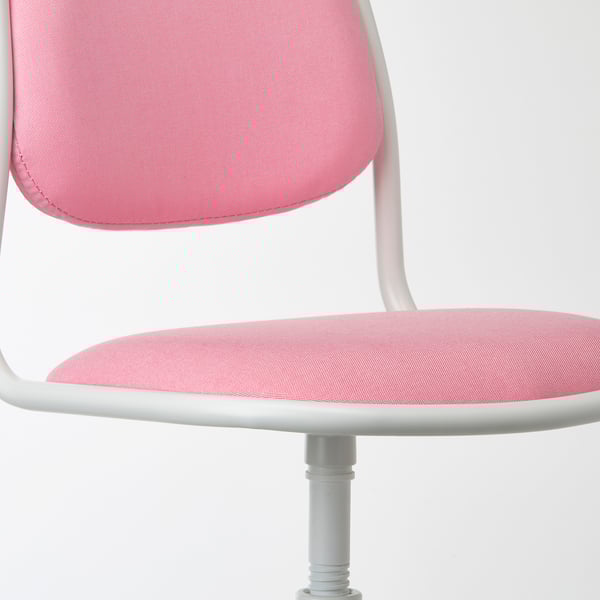 ÖRFJÄLL children's desk chair, white/Vissle pink, 39x83x53 cm