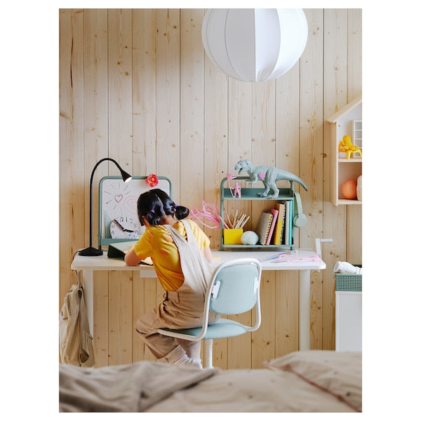 ÖRFJÄLL children's desk chair, white/Vissle light green, 53 cm