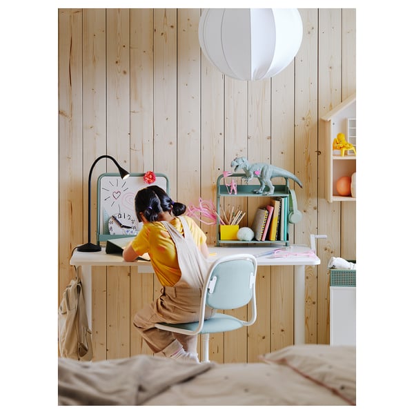 ÖRFJÄLL children's desk chair, white/Vissle light green, 53 cm