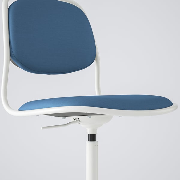 ÖRFJÄLL swivel chair, white/Vissle dark blue, 49x82x68 cm