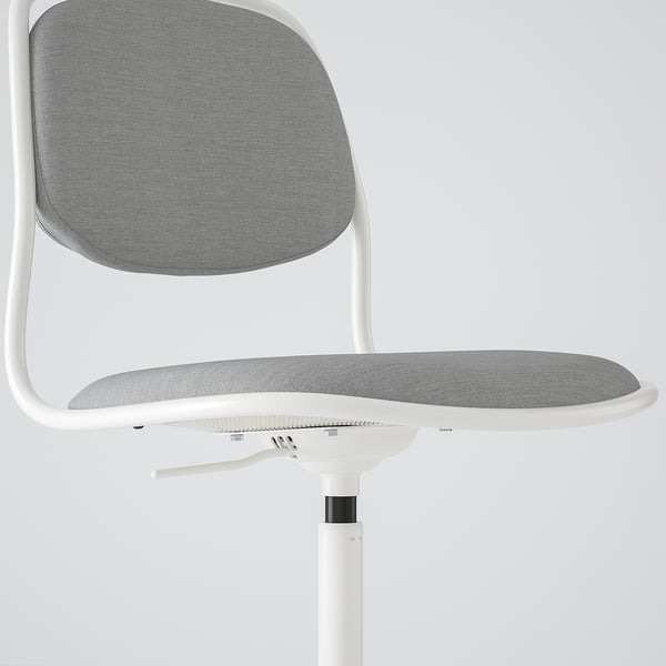ÖRFJÄLL swivel chair, white/Vissle light grey, 68 cm