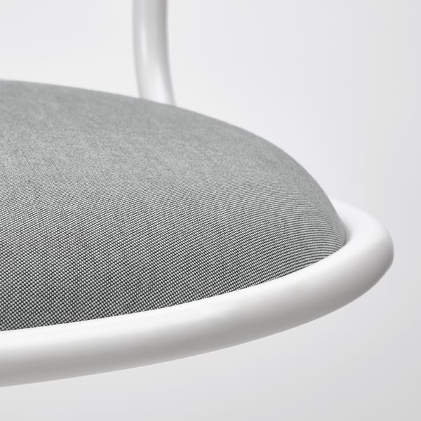 ÖRFJÄLL swivel chair, white/Vissle light grey, 68 cm