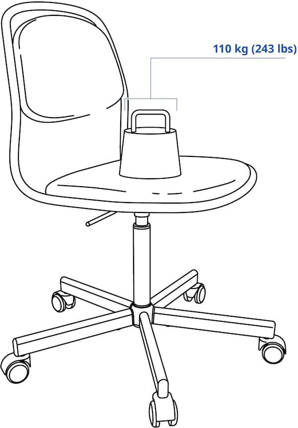 Ikea ÖRFJÄLL Swivel chair - white/Vissle light grey