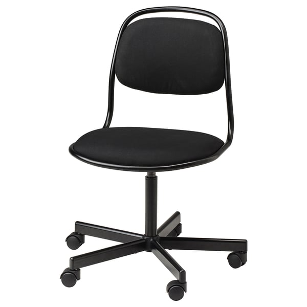 ÖRFJÄLL swivel chair, black/Vissle black, 68 cm
