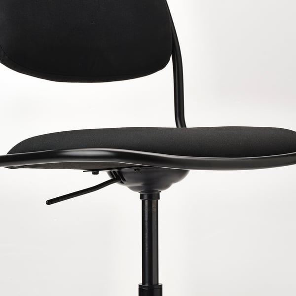ÖRFJÄLL swivel chair, black/Vissle black, 68 cm