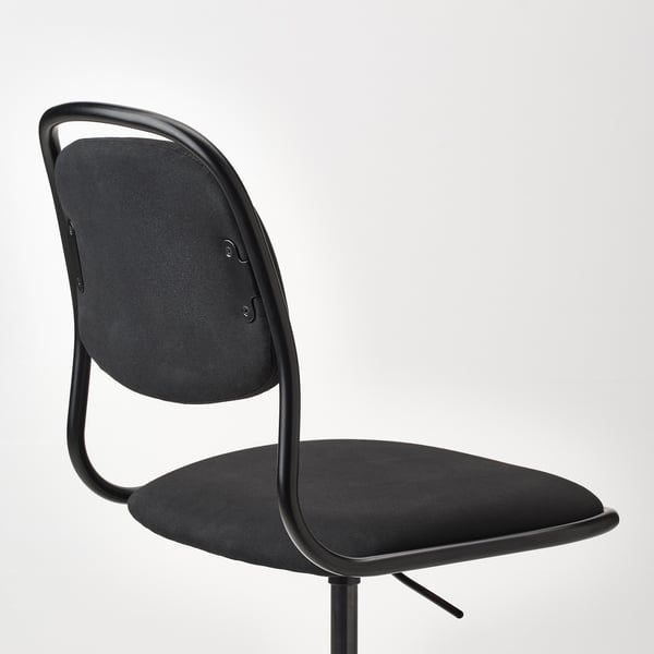 ÖRFJÄLL swivel chair, black/Vissle black, 68 cm