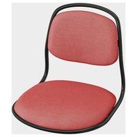 ÖRFJÄLL seat shell, black/Vissle red, 49x43x55 cm