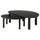 ÖRTRÄSK nest of tables, set of 2, black ash veneer