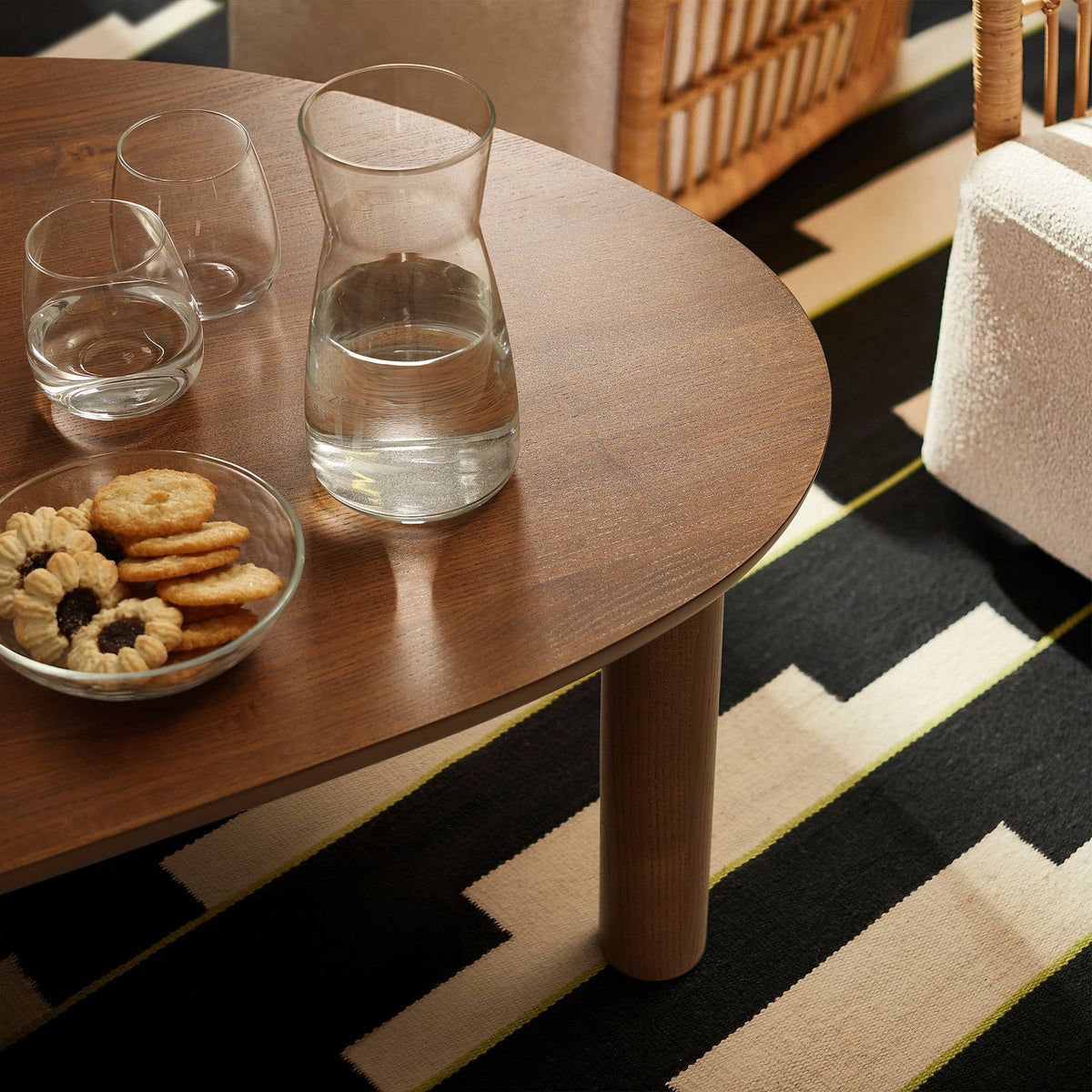 ÖRTRÄSK coffee table, brown ash veneer, 110x68 cm