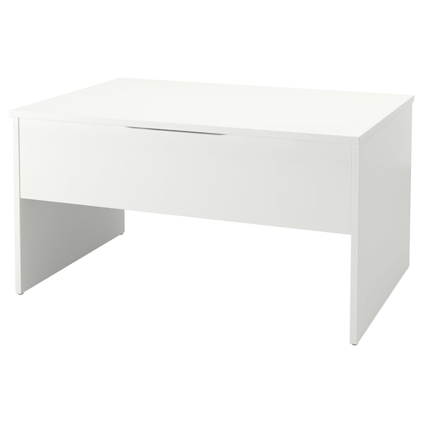 ÖSTAVALL - Adjustable coffee table, white, 90 cm