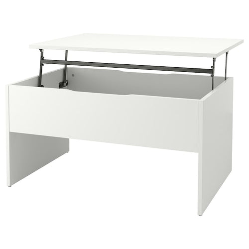 ÖSTAVALL - Adjustable coffee table, white, 90 cm