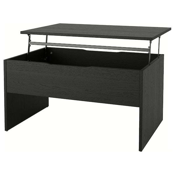 ÖSTAVALL - Adjustable coffee table, black, 90 cm