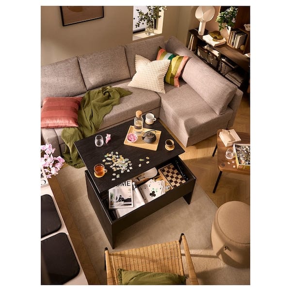 Ikea ÖSTAVALL - Adjustable coffee table, black, 90 cm