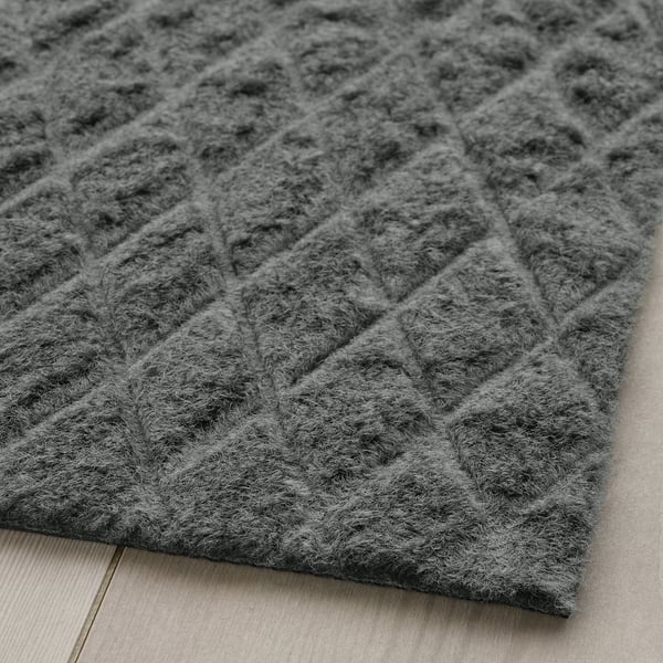 ÖSTERILD door mat, indoor, dark grey, 60x90 cm