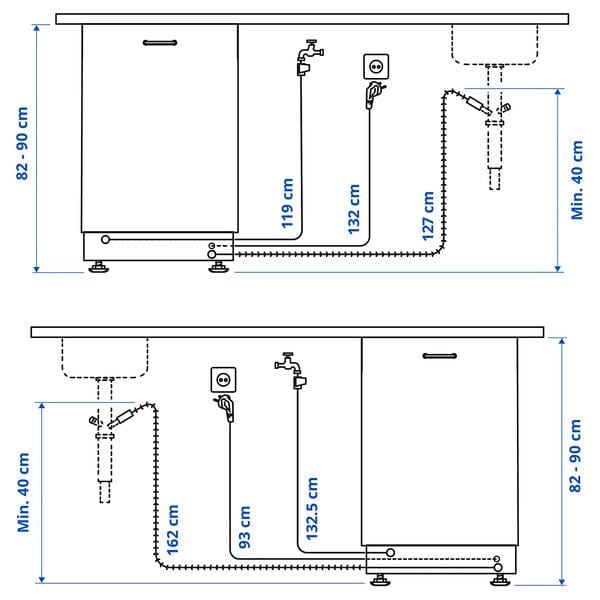 Ikea ÖSTVEDA - Lavastoviglie integrata, IKEA 500,60 cm