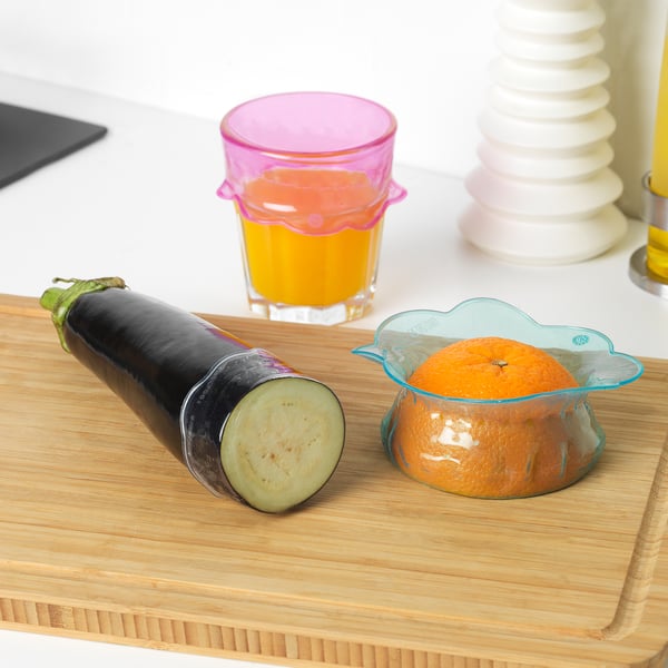 ÖVERMÄTT food cover, set of 3, silicone multicolour