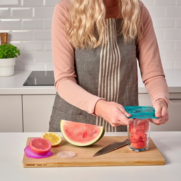 ÖVERMÄTT - ÖVERMÄTT Food cover, set of 3, silicone multicolour