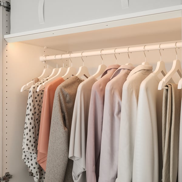 ÖVERSIDAN LED wardrobe lighting strp w sensor, dimmable white, 96 cm